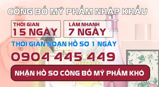 Thời gian công bố mỹ phẩm